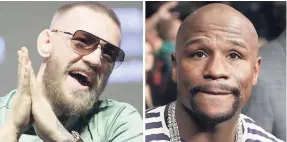  ??  ?? Conor McGregor (left) and Floyd Mayweather Jr.