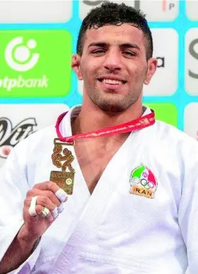  ?? EFE ?? El judoca iraní Saeid Mollaei es ahora refugiado en Alemania