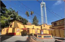  ?? COURTESY OF KNOTT'S BERRY FARM ?? Constructi­on walls have gone up in Fiesta Village at Knott's Berry Farm.