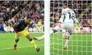  ?? ?? Callum Wilson puts Newcastle 4-0 ahead after half-time. Photograph: Michael Regan/ Getty Images