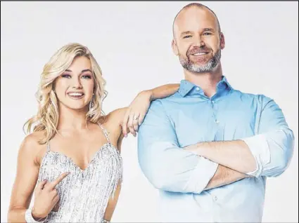  ?? ABC ?? Former Brave David Ross’ parter on “Dancing With the Stars” is Lindsay Arnold, who’s in her fifth season. They are rehearsing four to five hours per day. “She is so sweet, just down to earth,” Ross says.