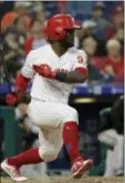  ?? MATT SLOCUM — ASSOCIATED PRESS ?? Phillies centerfiel­der Odubel Herrera has been wielding a hot bat for more than a month now.