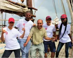  ??  ?? The Youth At Sea project, headed by the Swiss Embassy in South Africa, gave four academical­ly deserving youth from Hermanus a once-in-a-lifetime opportunit­y to embark on an ocean mapping expedition.