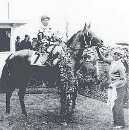  ?? OTHER MAY 9 MOMENTS 1930:
AP ?? Gallant Fox, with jockey Earl Sande aboard, won the Preakness Stakes on May 9, 1930, and is the only Triple Crown winner to record the feat when the Preakness preceded the Kentucky Derby.