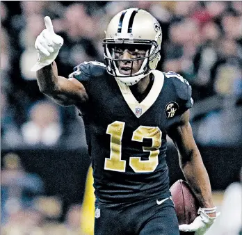  ?? DAN ANDERSON/EPA ?? Michael Thomas racked up 125 catches in becoming a go-to receiver for Drew Brees.