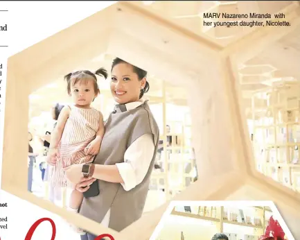  ??  ?? MARV Nazareno Miranda with her youngest daughter, Nicolette.