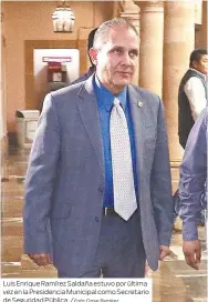  ?? Foto: Omar Ramírez ?? Luis Enrique Ramírez Saldaña estuvo por última vez en la Presidenci­a Municipal como Secretario de Seguridad Pública. /