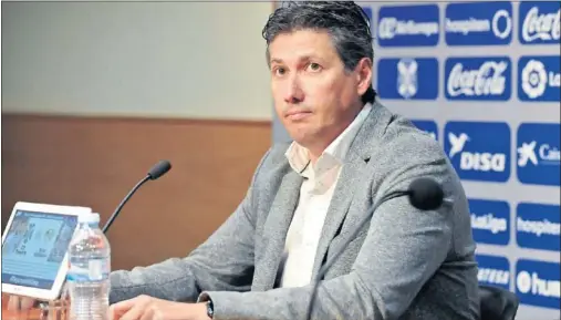  ??  ?? BALANCE. El secretario técnico del club, Alfonso Serrano, realizó ayer un balance del primer tercio de competició­n.