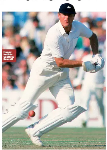  ??  ?? Happy hooker: Geoffrey Boycott