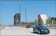  ?? [NATE BILLINGS/ THE OKLAHOMAN] ?? Vehicles drive on Oklahoma City Boulevard between Robinson and Hudson Avenues in Oklahoma City on Monday.