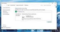  ??  ?? File History isn’t just about keeping versions – it’s about keeping everything, and can be a real lifesaver.