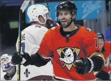  ?? DAVID ZALUBOWSKI – THE ASSOCIATED PRESS ?? Ducks center Adam Henrique has compiled three goals and two assists over the past three games. He has nine goals and six assists this season.