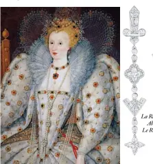  ??  ?? La Reine earrings.
Above left: a Le Royaume ring