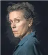  ??  ?? Frances McDormand has been nominated for her role in Three Billboards Outside Ebbing, Missouri.