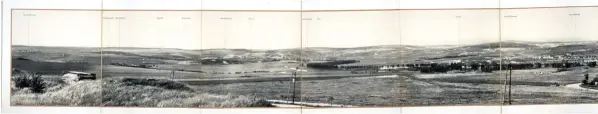  ?? ?? «EL INFIERNO NO PUEDE SER TAN TERRIBLE».
Un teniente francés en Verdun escribió en su diario el 23 de mayo de 1916: «La humanidad [...] debe estar loca por hacer lo que está haciendo. ¡Qué masacre!». Campo de batalla de Verdún desde Fort de la Chaume, hacia el noreste, 1917.