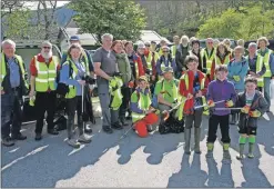  ?? Photograph: Anthony MacMillan. ?? A large number of people turned out for the Friends of Nevis held its Glen Nevis spring litter pick and curling ponds tidy up.