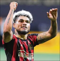  ?? CURTIS COMPTON/AJC 2019 ?? Atlanta United striker Josef Martinez, seen in 2019, had a season-ending knee injury in the first league game of the 2020 season at Nashville. He had surgery to repair a torn ACL in March. Before that, he arguably was one of the greatest finishers in MLS history, with 77 goals in 83 games.