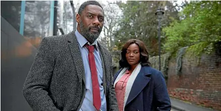  ??  ?? Idris Elba and co-star Wunmi Mosaku, who plays Luther’s new recruit DC Catherine Halliday.