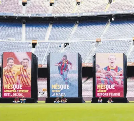  ??  ?? El Barça presentó ayer una nueva campaña para poner en valor su singularid­ad como entidad deportiva // FOTOS: VALENTÍ ENRICH y FCB