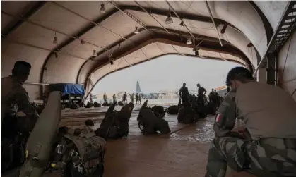  ?? Photograph: Alain Jocard/AFP/Getty Images ?? French and Nigerien soldiers in Niamey, Niger on 14 May 2023. The junta expelled French troops last December after a coup in July 2023.