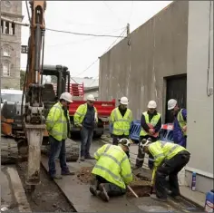  ??  ?? Digging taking place on Mary Street last Friday.