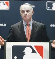  ?? LM Otero Associated Press ?? IF NO deal can be reached, Commission­er Rob Manfred can unilateral­ly decide the length of the season.