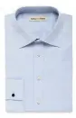  ??  ?? Arthur and Henry blue herringbon­e men’s organic shirt, £75