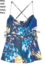  ?? ?? Purple butterfly playsuit, £30, River Island