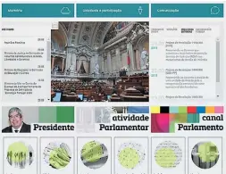  ??  ?? Novo site do Parlamento é mais interativo com os cidadãos