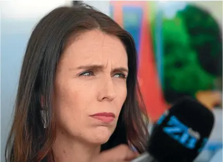  ?? PHOTO: SIMON MAUDE/STUFF ?? Prime Minister Jacinda Ardern fronts the media over sexual assault allegation­s at a Young Labour summer camp last month. Police are now investigat­ing.