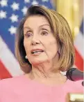  ??  ?? Legislador­a. Nancy Pelosi.