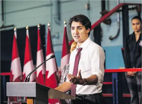  ?? AARON VINCENT ELKAIM / THE CANADIAN PRESS ?? Prime Minister Justin Trudeau and his Liberal party — either inadverten­tly or not — have reopened the abortion debate through stipulatio­ns in the Canada Summer Jobs applicatio­n process, Kelly McParland writes.