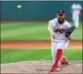  ?? TIM PHILLIS — THE NEWS-HERALD ?? Corey Kluber delivers during the Indians’ victory over the Angels on Aug. 4.