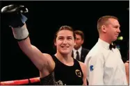  ??  ?? Katie Taylor was superb on her profession­al debut.