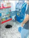  ??  ?? BEST LAID PLANS: Bandits in Ladysmith used the town’s sewerage system to burrow right up to the ATM they wanted to rob