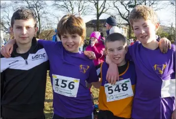  ??  ?? Sam Myers, Ronan Shannon, Seán Lennon and Owen Shannon from United Striders.