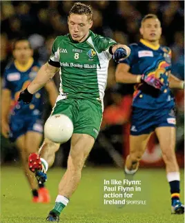  ?? SPORTSFILE ?? In like Flynn: Paul Flynn in action for Ireland