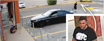  ?? CAPTURES D’ÉCRAN DE LA POLICE DE LAVAL ?? L’agresseur est arrivé à la course avant d’asséner un seul, mais solide coup de poing à l’homme d’affaires, qui s’est instantané­ment affaissé sous le regard horrifié d’une femme qui sort de la garderie.