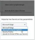  ??  ?? Vous pouvez importer les favoris d’un autre navigateur dans Chrome.
