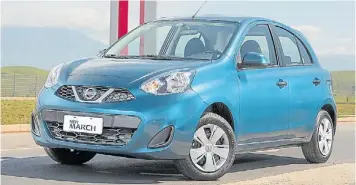  ??  ?? Nissan March. Tiene un precio bonificado de $ 249.900, aunque recibirá un ajuste en marzo.