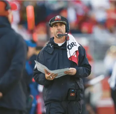  ?? AP FILE ?? 49ers head coach Kyle Shanahan built on the offense his father Mike ran during two Super Bowl runs with the Broncos in the 1990s.