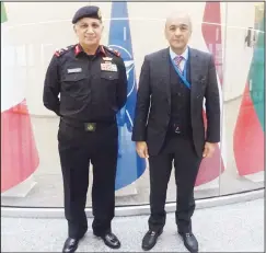  ?? KUNA photo ?? Ambassador Al Budaiwi with Kuwait’s Defense Attaché.