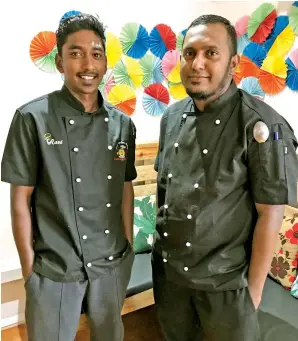  ?? ?? Ravi Krishna (left) with Rajnesh Gounder at Sad’s Smiley Kitchen in Labasa on December 24, 2021.