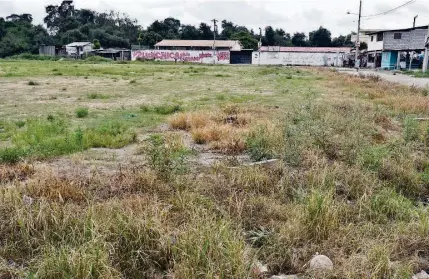  ?? CARLOS GRANJA ?? ►ESMERALDAS. En la cancha barrial de Puerto Limón jugaron sus primeros partidos John Cifuente (ahora en Egipto) y Gabriel Cortez (en Emelec). El terreno está en pésimas condicione­s, mas ahí inician algunos de los que luego van a segunda categoría.