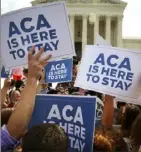  ?? Doug Mills/The New York Times ?? Supporters of the Affordable Care Act rally outside of the Supreme Court in 2015.