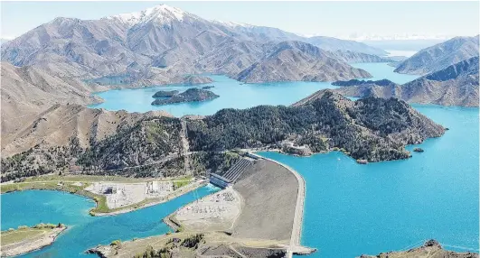  ?? PHOTO: ODT FILES ?? Dry February . . . But Meridian Energy’s Waitaki catchment at the end of February was at 90% of its historical average; pictured, Benmore Dam.