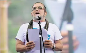  ?? ARCHIVO ?? Rodrigo Londoño, ‘Timochenko’, candidato presidenci­al y líder de las Farc.