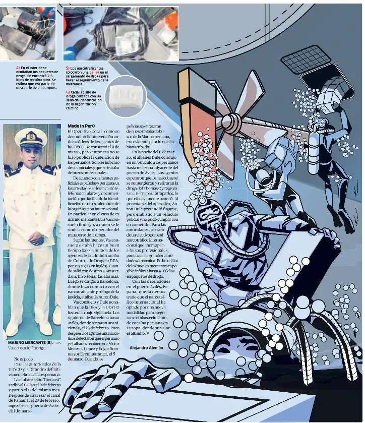 Marinos operan en banda que lleva droga de Perú a Europa - PressReader