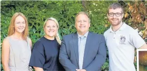  ??  ?? The Radiance wedding team including Debbie Foster, Debonair Brides; Sally Rooney, Smileomati­c Photobooth­s; Steve Mann, Churchtown Wedding Cars and Graham Moreton,Tarleton Photograph­y will be at the Bold Hotel, inset right, on Sunday