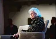  ?? KEVIN WOLF/SENECA WOMEN VIA AP ?? This April 15, 2015, photo shows Justice Sandra Day O’Connor at the Seneca Women Global Leadership Forum at the National Museum of Women in the Arts in Washington.